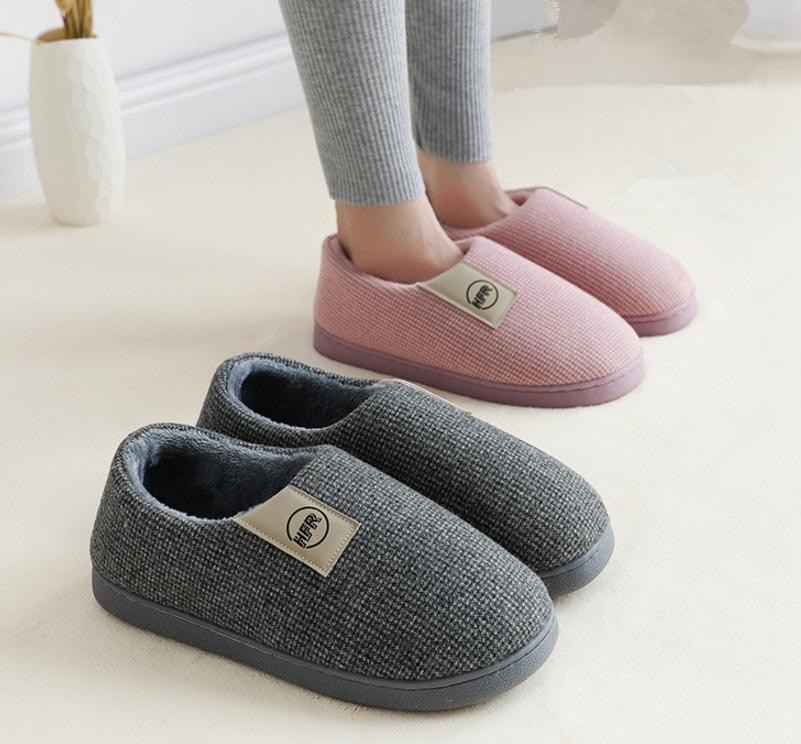 Winter Warm Shoes Woman Men Indoor Slippers Soft Plush Home Floor Slipper Anti-slip Womens Memory Foam House Slippers Indoor Lightweight Soft Cozy Home Slippers