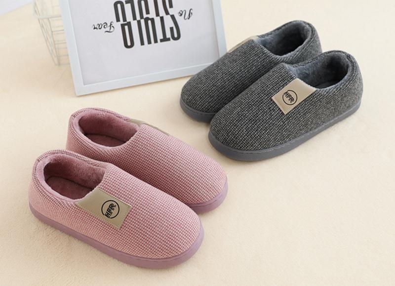 Winter Warm Shoes Woman Men Indoor Slippers Soft Plush Home Floor Slipper Anti-slip Womens Memory Foam House Slippers Indoor Lightweight Soft Cozy Home Slippers