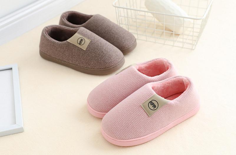 Winter Warm Shoes Woman Men Indoor Slippers Soft Plush Home Floor Slipper Anti-slip Womens Memory Foam House Slippers Indoor Lightweight Soft Cozy Home Slippers