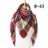 Winter Warm Soft Bandana Plaid Warm Headwear Triangle Scarves Scarf Cashmere Scarf Knit Wraps Shawls Hijabs Shawls Escharpe Elegant Cashmere Scarf Head Wrap Bandana Blanket Shawls Wraps For Female