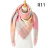 Winter Warm Soft Bandana Plaid Warm Headwear Triangle Scarves Scarf Cashmere Scarf Knit Wraps Shawls Hijabs Shawls Escharpe Elegant Cashmere Scarf Head Wrap Bandana Blanket Shawls Wraps For Female