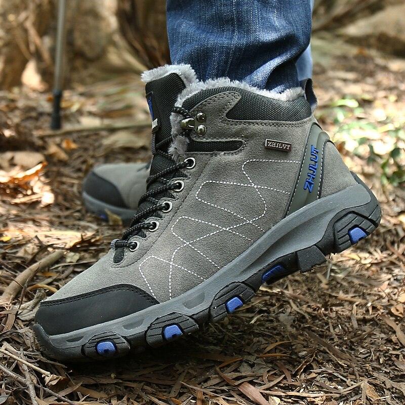 Winter Warm Sports Boots Men's Outdoor Non-Slip Hiking Shoes Men's Women's Sports Boots Hunting Outdoor Walking Lace Up Anti-Slip Ankle Booties Casual Strong Design