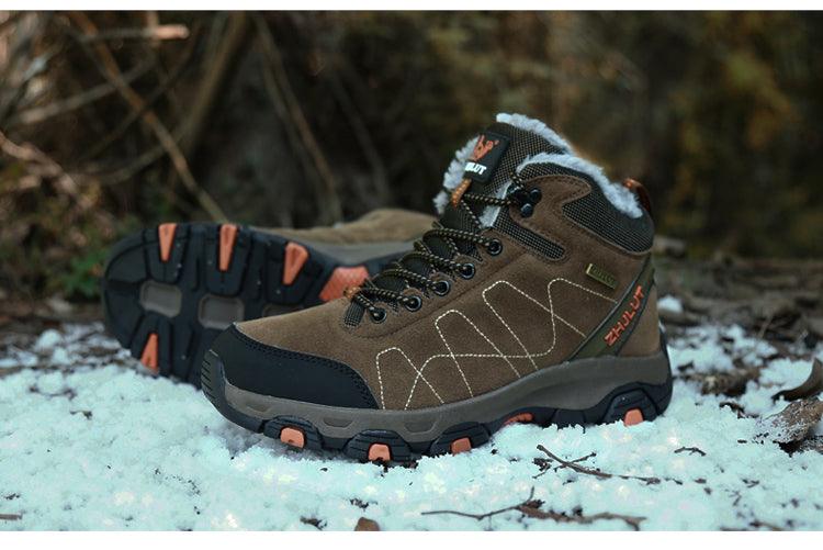 Winter Warm Sports Boots Men's Outdoor Non-Slip Hiking Shoes Men's Women's Sports Boots Hunting Outdoor Walking Lace Up Anti-Slip Ankle Booties Casual Strong Design