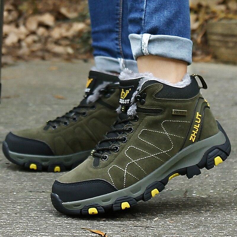 Winter Warm Sports Boots Men's Outdoor Non-Slip Hiking Shoes Men's Women's Sports Boots Hunting Outdoor Walking Lace Up Anti-Slip Ankle Booties Casual Strong Design