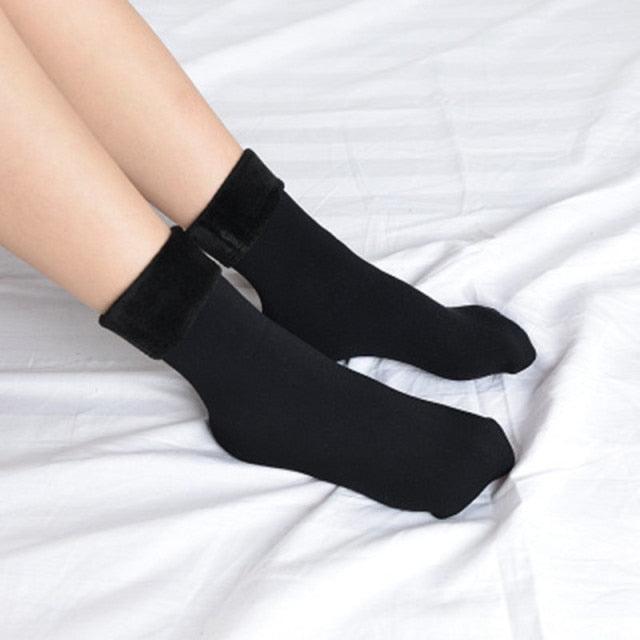 Winter Warm Thicken Thermal Socks Wool Cashmere Snow Black Skin Seamless Sock Velvet Soft Boots Floor Sleeping Socks - ALLURELATION - 500, adult socks, Best Selling Socks, breathable socks, casual socks, comfortable socks, Cute socks, Cute Winter socks, heated socks, hot selling socks, massage socks, Sleeping socks, socks, socks for winter, socks for women, unisex socks, warm socks, winter socks - Stevvex.com