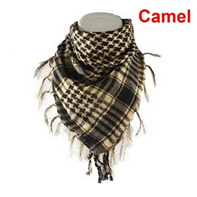 Winter Warm Unisex Fashion Lightweight Military Men Scarves Arab Tactical Desert Army Keffiyeh Scarf Military Scarves Shemagh Palestine Islamic Multifunction Tactical cotton head Scarf square Arabic Keffiyeh Wrap Bandana Women Men