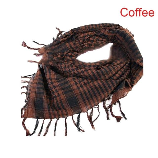 Winter Warm Unisex Fashion Lightweight Military Men Scarves Arab Tactical Desert Army Keffiyeh Scarf Military Scarves Shemagh Palestine Islamic Multifunction Tactical cotton head Scarf square Arabic Keffiyeh Wrap Bandana Women Men