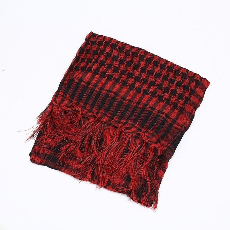 Winter Warm Unisex Fashion Lightweight Military Men Scarves Arab Tactical Desert Army Keffiyeh Scarf Military Scarves Shemagh Palestine Islamic Multifunction Tactical cotton head Scarf square Arabic Keffiyeh Wrap Bandana Women Men