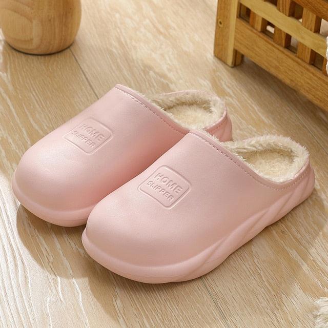 Winter Waterproof Home Slippers Womens New Plush Warm House Soft Slippers Non-Slip Memory Foam Couples Shoes Women's Cozy Warm Slippers Memory Foam Indoor Outdoor Winter Slippers