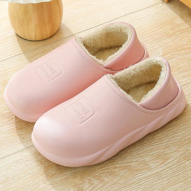 Winter Waterproof Home Slippers Womens New Plush Warm House Soft Slippers Non-Slip Memory Foam Couples Shoes Women's Cozy Warm Slippers Memory Foam Indoor Outdoor Winter Slippers