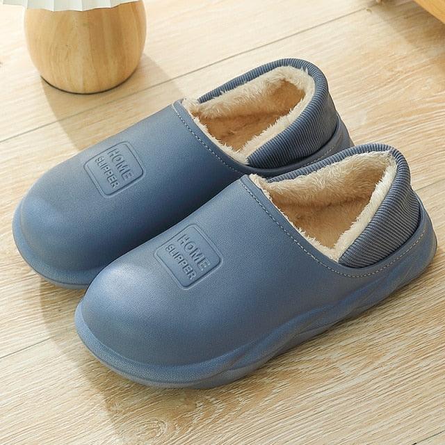 Winter Waterproof Home Slippers Womens New Plush Warm House Soft Slippers Non-Slip Memory Foam Couples Shoes Women's Cozy Warm Slippers Memory Foam Indoor Outdoor Winter Slippers