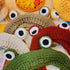 Winter Women Frog Crochet Knitted Hat Hip Hop Skellies Beanies Streetwear Costume Accessory Gift Warm Party Bonnets Cap Kids Knitted Beanie Hat Cute Frog Cartoon Winter Warmer Cap with Big Eyes for Baby Boys Girls