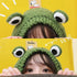 Winter Women Frog Crochet Knitted Hat Hip Hop Skellies Beanies Streetwear Costume Accessory Gift Warm Party Bonnets Cap Kids Knitted Beanie Hat Cute Frog Cartoon Winter Warmer Cap with Big Eyes for Baby Boys Girls