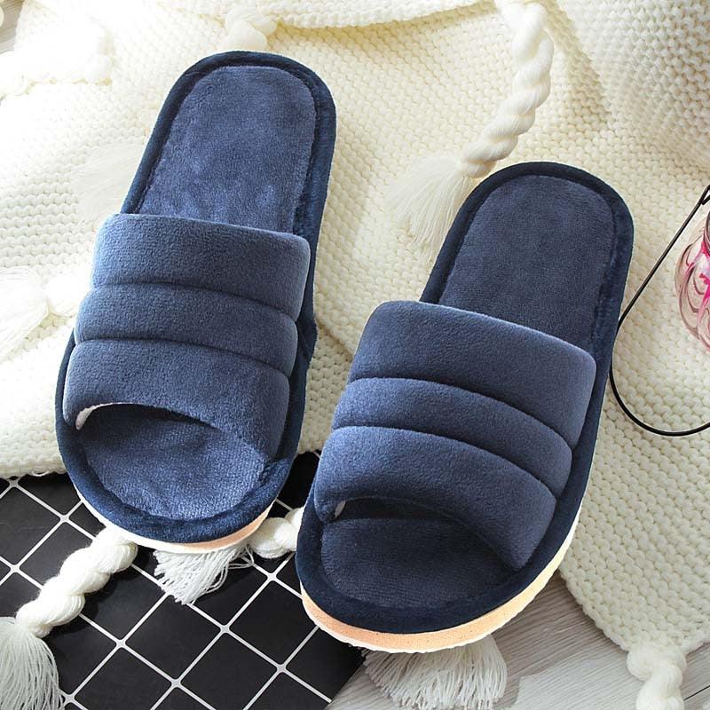 Winter Women Slippers Home Soft Slippers Flip Flops Plush Warm Hotel Sandals Anti Skid Bedroom Memory Foam Slippers Comfy Slip-On House Shoes With Anti-Skid Sole