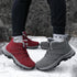 Winter Womens Mens Boots Plush Leather Waterproof Climbing Hunting Shoes Unisex Lace-up Outdoor Warm Hiking Boot Warm Ankle Cushionable Non-Slip Fashion Booties For Outdoor Walking