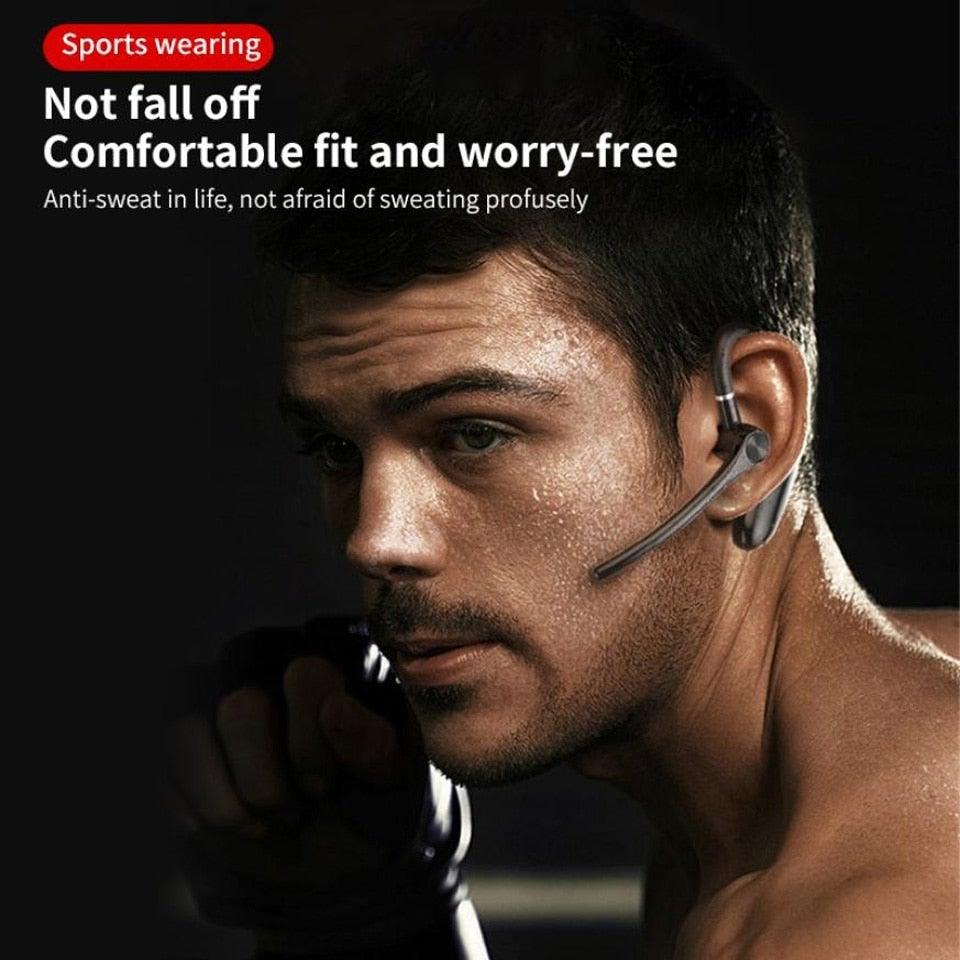 Wireless Headphones With Microphone Bluetooth Con Headset Earphones Updated Design with Industry Leading Sound & Improved Comfort, Long Wireless Range, Up to 24 Hours of Talk Time - STEVVEX Headphones - 123, Black headphones, Earphone, Earphones, Headphone, headphones, Music Earphones, One ear headphone - Stevvex.com