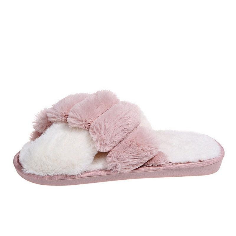 Woman Bedroom Winter Slippers Warm Home Slippers Women Shoes Indoor House Slippers Comfy House Shoes Slip On Memory Foam Bedroom Slippers Indoor Home Shoes