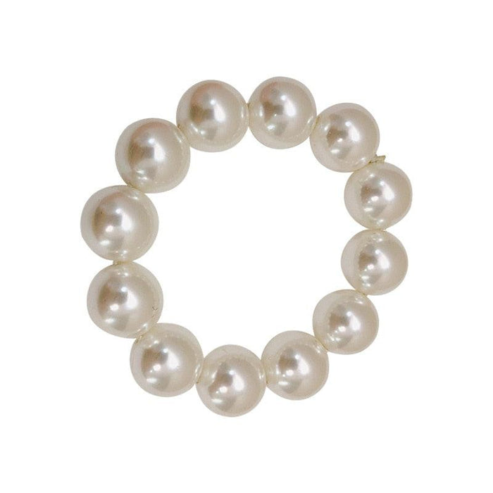 Woman Big Pearl Hair Ties Fashion Korean Style Hairband Scrunchies Girls Ponytail Holders Rubber Band Hair Accessories Ponytail Holder Accessories for Women And Girls