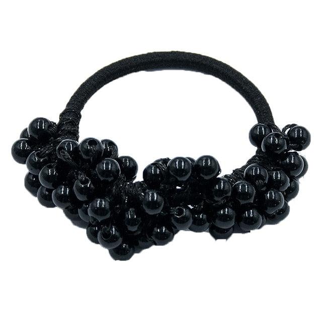 Woman Big Pearl Hair Ties Fashion Korean Style Hairband Scrunchies Girls Ponytail Holders Rubber Band Hair Accessories Ponytail Holder Accessories for Women And Girls