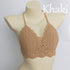 Woman Bikini Top Crochet Knit Separate Female Women Comfortable Beach Crochet Crop Summer Halter Tank Top Beach Knit  Bra Beachwear Plus Size Bathing Suits Summer Beach Crochet Crop Tank Top