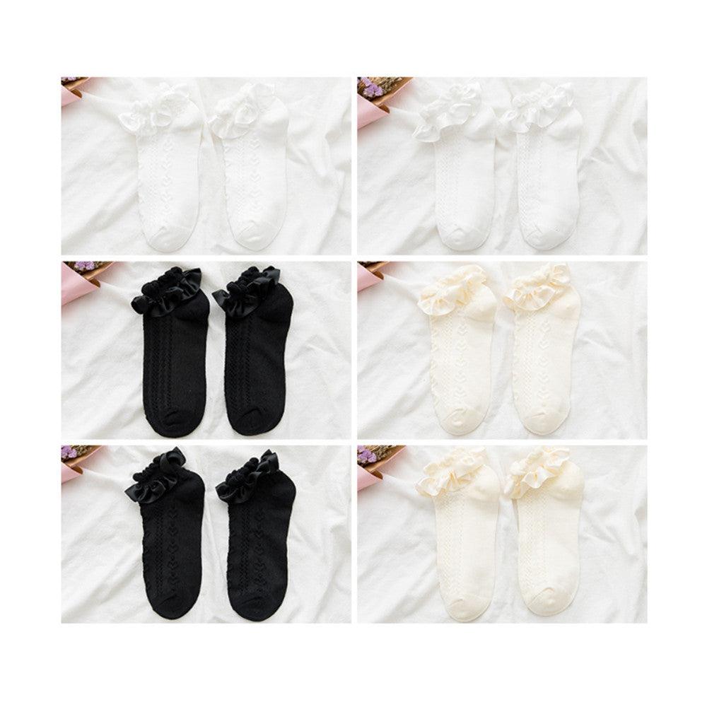 Woman Summer Ruffle Socks Short Socks Nylon Lace Socks Anime Cartoon Sweet Girls Hosiery Cosplay Costumes Accessories - ALLURELATION - 500, anime socks, cute socks, female socks, footwear, lace socks, middle tube socks, Nylon socks, ruffle socks, short socks, socks for girls, socks for women, Women socks - Stevvex.com