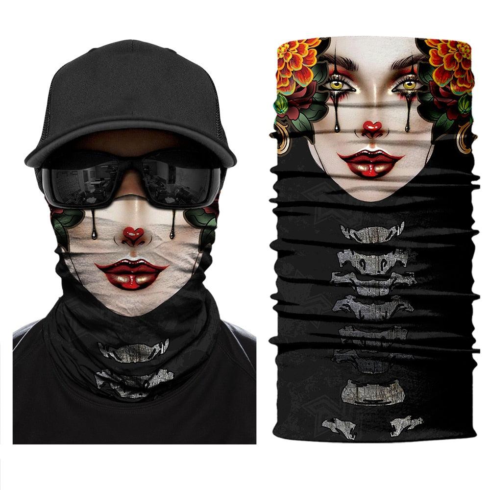 Women Balaclava Neck Gaiter Tubular Buff Bandana Scarf Headgear Bicycle Half Mask Face Cover Venom Headband Summer Men Beanie Hat Windproof Head Scarves Neck Warmer Cycling Camping Hiking Men Women Fashion Magic Scarves Turban Outdoor Headband