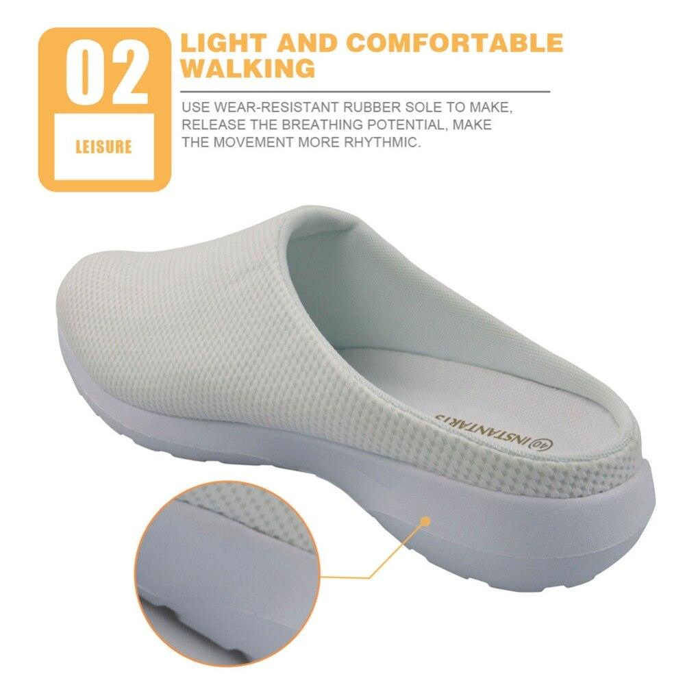 Women Beach Home Slippers Fashion Nurse Shoes Medical Doctor Sandals Summer Mesh Flats Sandals Lightweight Garden Clogs Quick-Drying Non-Slip Nurse Shoes For Women Home House Waterproof Slippers