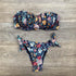 Women Bikini Swimsuit Bandage Floral Print Swimwear Split Bathing Suit Swimsuit Women Two 2 Piece Split Swimsuit  Bandage  Bikini Sets Halter Tops Bottoms Strapless Swimwear