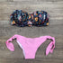 Women Bikini Swimsuit Bandage Floral Print Swimwear Split Bathing Suit Swimsuit Women Two 2 Piece Split Swimsuit  Bandage  Bikini Sets Halter Tops Bottoms Strapless Swimwear