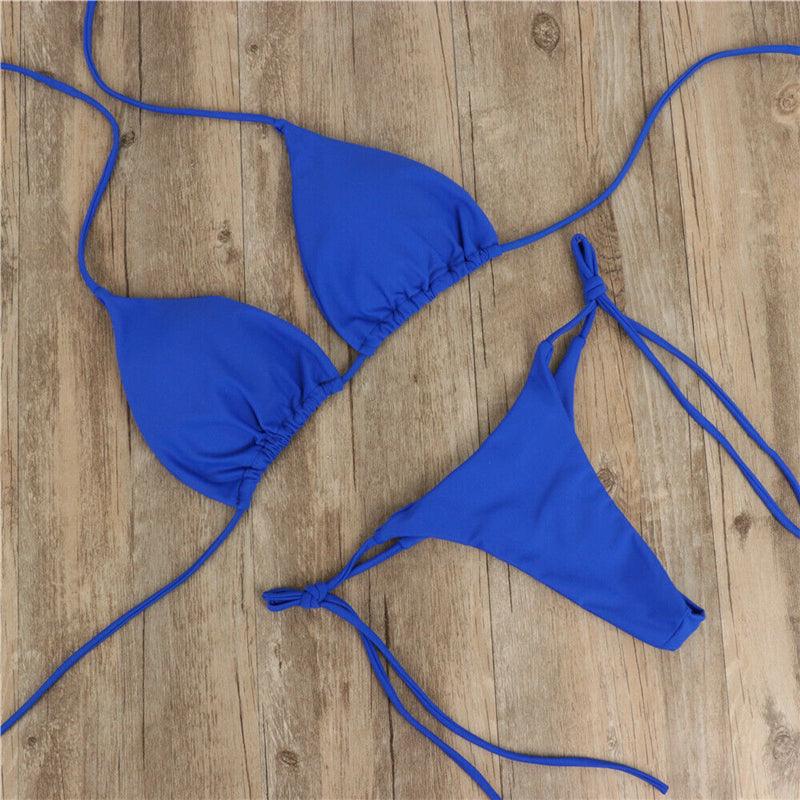 Women Bikini Swimsuit Push-Up Bra Bikini Set Two Piece Swim Suit Swimwear Beachwear Bathing Suit Strappy Swimsuit Two Pieces Bikini Set