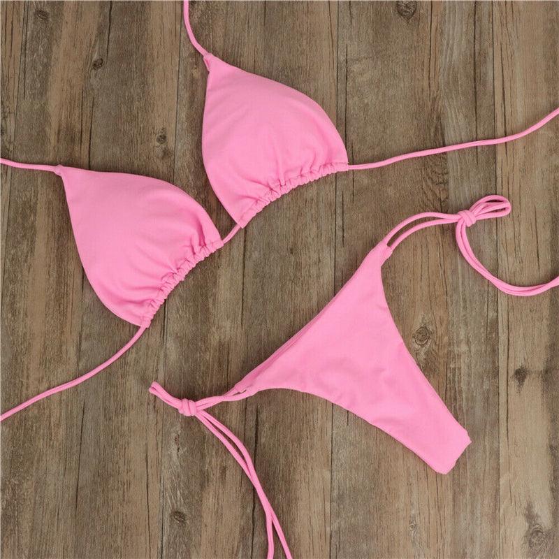 Women Bikini Swimsuit Push-Up Bra Bikini Set Two Piece Swim Suit Swimwear Beachwear Bathing Suit Strappy Swimsuit Two Pieces Bikini Set