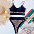 Women Bikinis High Waist Swimwear Women's Ribbed Bikini Swimsuits High Waist 2 Piece Bathing Suit Push Up Bathing Suits Leopard Patchwork Summer Soft Beachwear