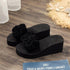 Women Bow Summer Sandals Slipper Indoor Outdoor Flip-flops Beach Shoes New Fashion Casual Flower Slipper High Heeled Bow-Knot Platform Flip Flops Beach Sandals Fashion Summer Slippers