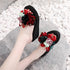 Women Bow Summer Sandals Slipper Indoor Outdoor Flip-flops Beach Shoes New Fashion Casual Flower Slipper High Heeled Bow-Knot Platform Flip Flops Beach Sandals Fashion Summer Slippers