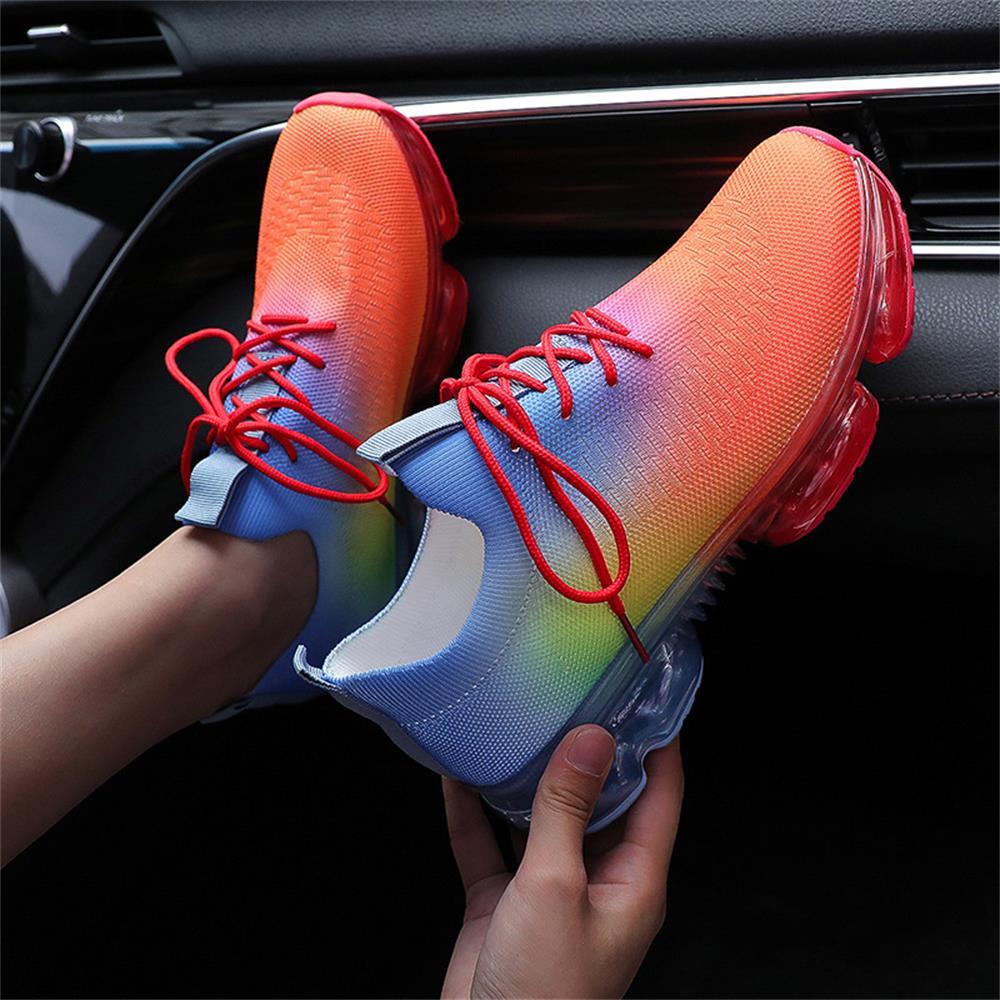 Women Breathable Sneakers Autumn New Lace Up Casual Shoes Outdoor Sport Walking Athletic Tennis Shoes Air Cushion Lightweight Sneakers Lace Up Sport Running Sneakers