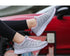 Women Casual Fashion Breathable Walking Mesh Flat Shoes White Sneakers Summer New Fashion Women's Vulcanized Running Sneakers Walking Tennis Shoes