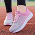 Women Casual Fashion Breathable Walking Mesh Lace Up Flat Sneakers Running Summer Sports Sneakers Fashion Casual Shoe Breathable Mesh Design