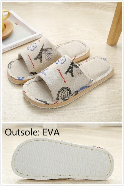 Women Casual Floral Indoor Home Slippers Flower Soft Slippers Spring Autumn Flip Flops Slides Slippers Cozy Casual Footwear Cloth Slippers Open Toe Low-Top Flat Slipper Indoor House Slippers