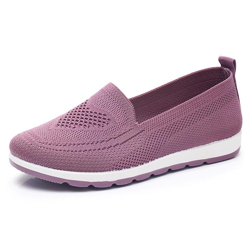 Women Casual Light Espadrilles Breathable Mesh Summer Vulcanized Shoes Woman Flats Women Work Shoes Breathable Mesh Slip-On Shoes Women Mesh Running Casual Espadrilles