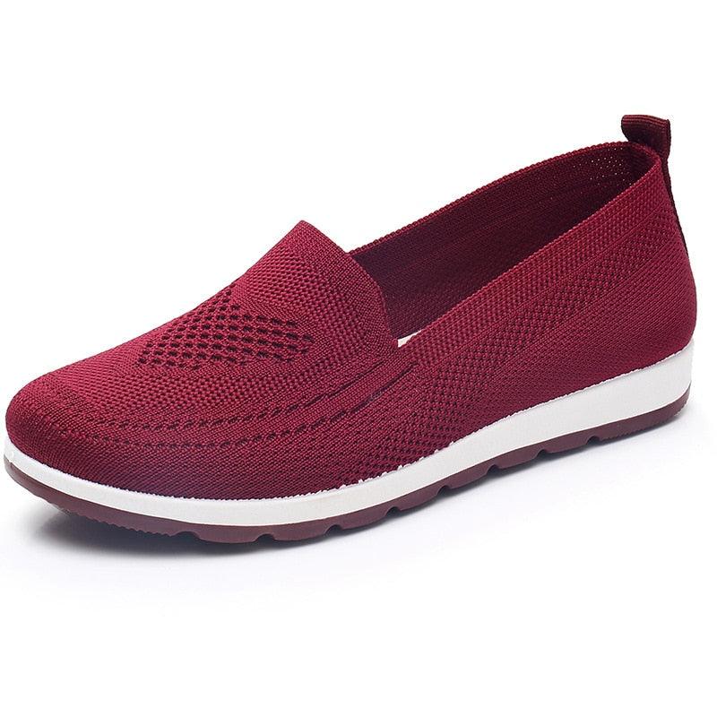 Women Casual Light Espadrilles Breathable Mesh Summer Vulcanized Shoes Woman Flats Women Work Shoes Breathable Mesh Slip-On Shoes Women Mesh Running Casual Espadrilles