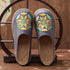 Women Casual Linen Handmade Mules Flat Slippers Retro Vegan Summer Canvas Comfortable Espadrille New Women Shoes Slides Flat Summer Style Handmade Retro Slippers