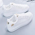 Women Casual New Spring Sneakers Fashion Embroidered White Sneakers Breathable Flower Lace-Up Leather Casual Sports Flat Low Top Sneaker