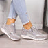 Women Casual Shoes New Fashion Flat Shoes Zipper Lace Up Comfortable Sneakers Female Vulcanized Shoes Womens Platform Slip-on High Top Sneakers Round Toe Thick Sole