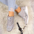 Women Casual Shoes New Fashion Flat Shoes Zipper Lace Up Comfortable Sneakers Female Vulcanized Shoes Womens Platform Slip-on High Top Sneakers Round Toe Thick Sole