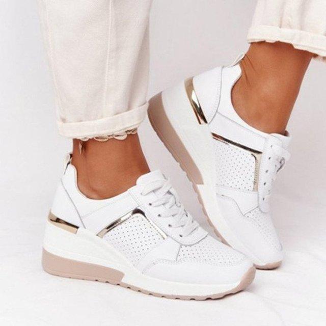 Women Casual Shoes New Fashion Flat Shoes Zipper Lace Up Comfortable Sneakers Female Vulcanized Shoes Womens Platform Slip-on High Top Sneakers Round Toe Thick Sole