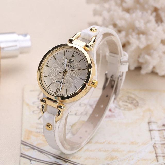 Women Casual Watches Round Dial PU Leather Strap Wristwatch Analog Quartz Watch Fashion Luxury Wrist Watch Unisex Watches Leather Band Analog Quartz Wrist Watch