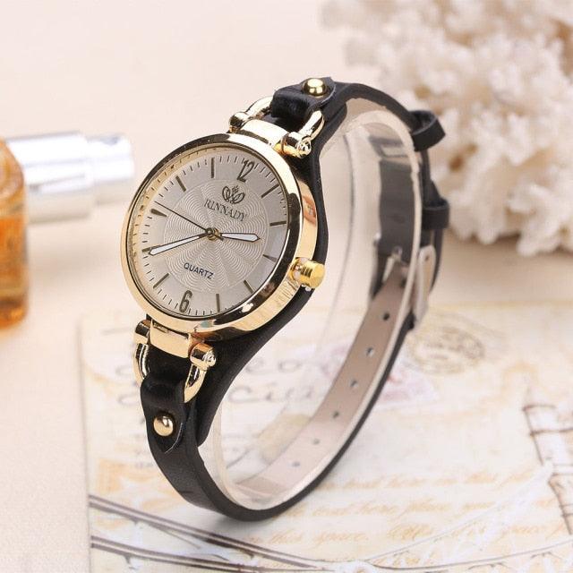 Women Casual Watches Round Dial PU Leather Strap Wristwatch Analog Quartz Watch Fashion Luxury Wrist Watch Unisex Watches Leather Band Analog Quartz Wrist Watch