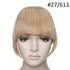 Women Clip In Hair Bangs Hairpiece Clip In Hair Extension Synthetic Hair Extension Blunt Bangs Fake Bangs For Women Flat Neat Bangs With Temples For Women One Piece Hairpiece