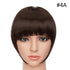 Women Clip In Hair Bangs Hairpiece Clip In Hair Extension Synthetic Hair Extension Blunt Bangs Fake Bangs For Women Flat Neat Bangs With Temples For Women One Piece Hairpiece