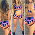 Women Crop Top Swimsuit High Waist Shorts Floral Bikini Beach Swimwear Beachwear New  Women's Halter High Waist Bikini Two Piece Swimsuits Matching Soft Bathing Suits